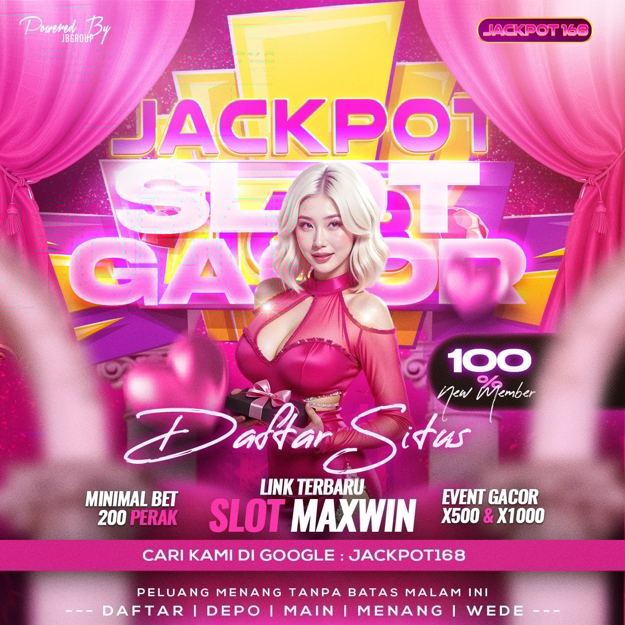 JACKPOT168: Situs Slot Maxwin Bet 200 Link Terbaru Slot Gacor